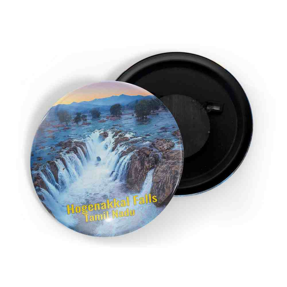 dhcrafts Fridge Magnet Multicolor Hogenakkal Falls D3 Tamil nadu Tourist Place Glossy Finish Design Pack of 1 (58mm)